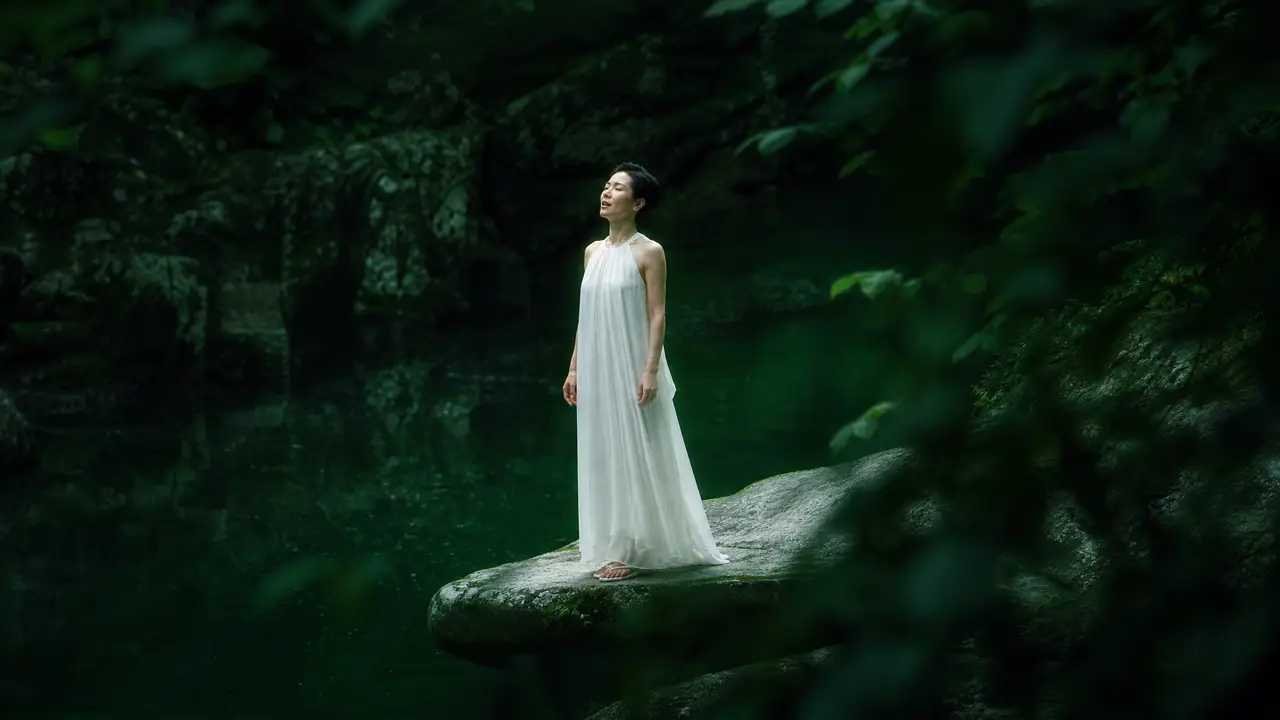 AI高清重制版张清芳《花雨夜》音乐MV|MV全身-溪石仰唱