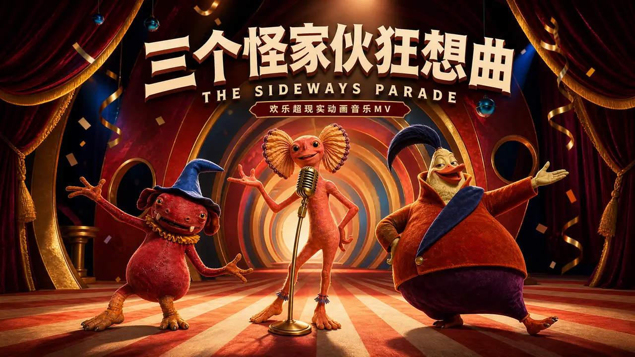 2.5初体验 三个怪家伙狂想曲丨欢乐超现实动画音乐MV