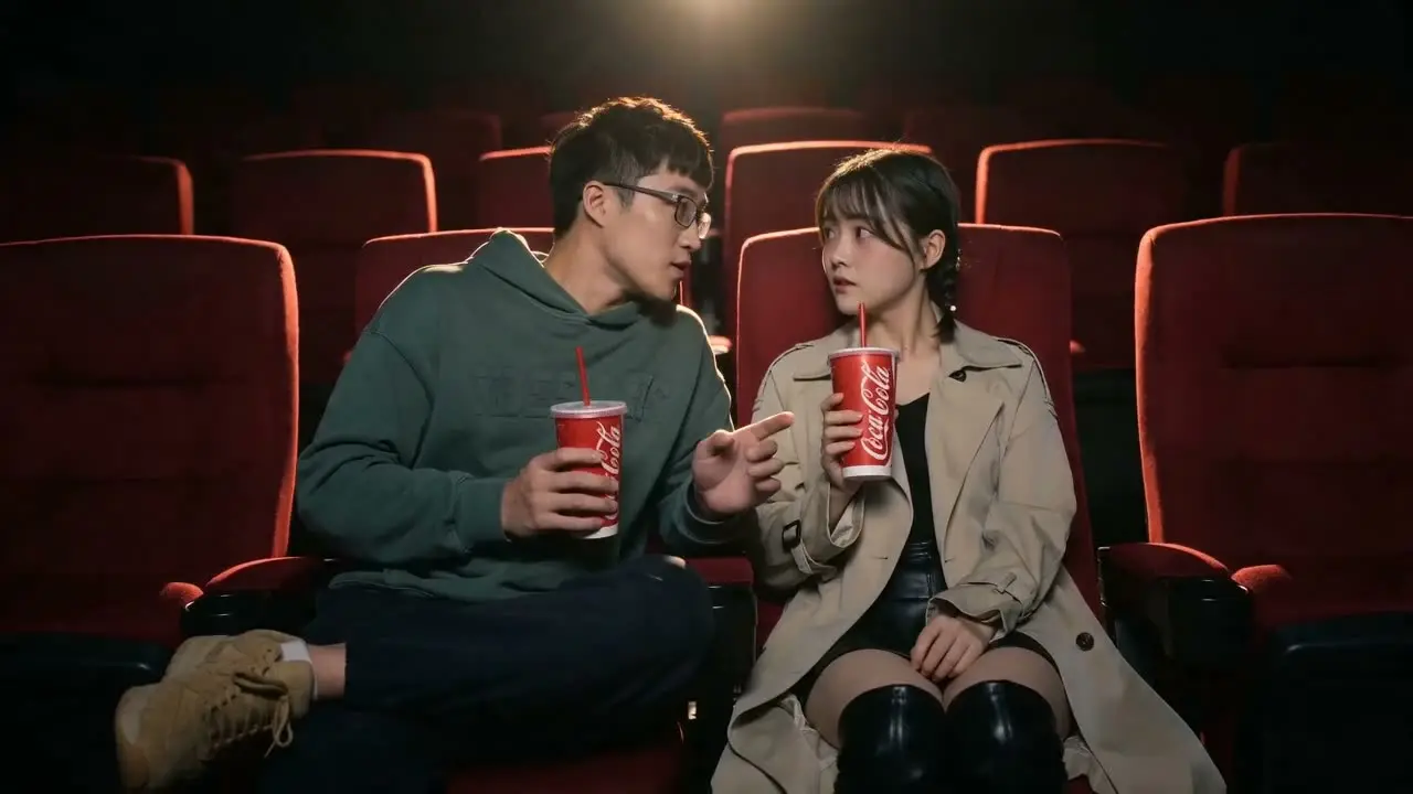 《搭伙》人性丨婚姻丨自我意识大显形，深圳的婚姻真的只有搭伙没有爱吗？｜电影院喝可乐牵手-除了第一和最后画面其他都符合