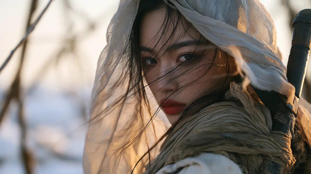 中式武侠美学丨【江湖故人】|女侠客·风雪孤行-回眸