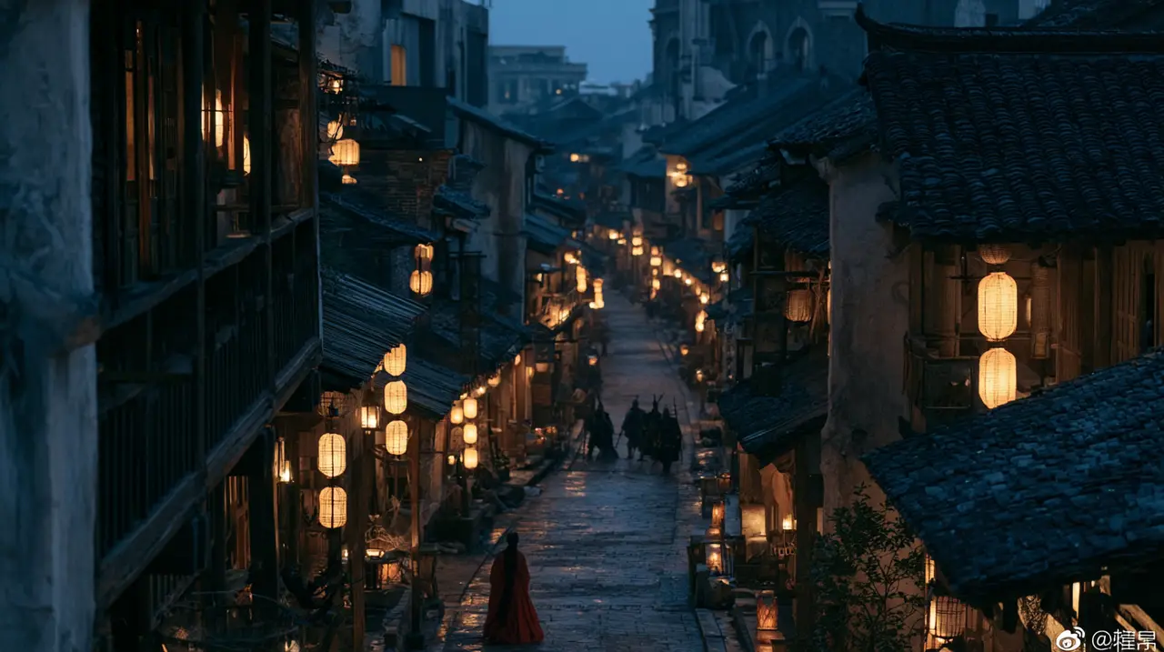中式武侠美学丨【江湖故人】|古镇夜巷·远景