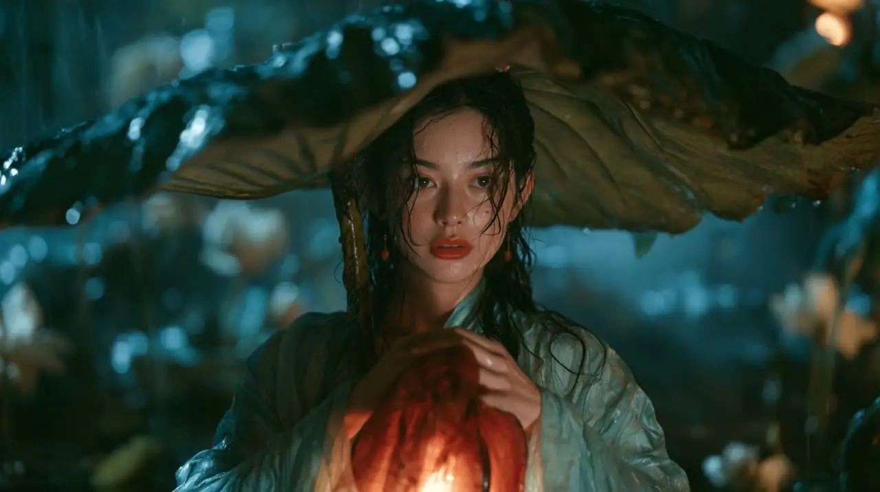 中式美学丨古风胶片｜图片05｜荷叶灯影