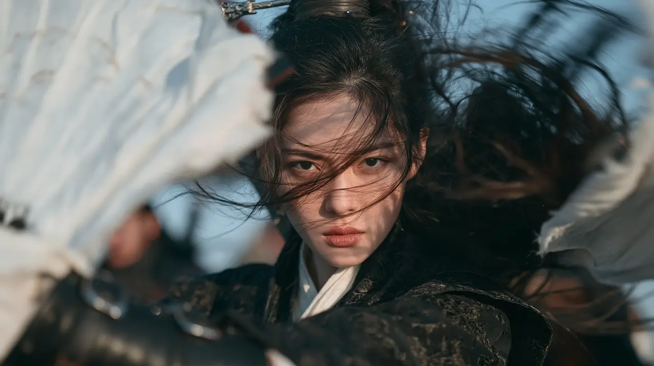刀剑如梦丨古风东方美学女主电影感|墨冠折扇