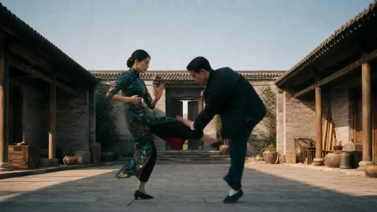 流畅传统中式打斗（真人无特效）｜《问拳》打斗片段·30秒·修正版