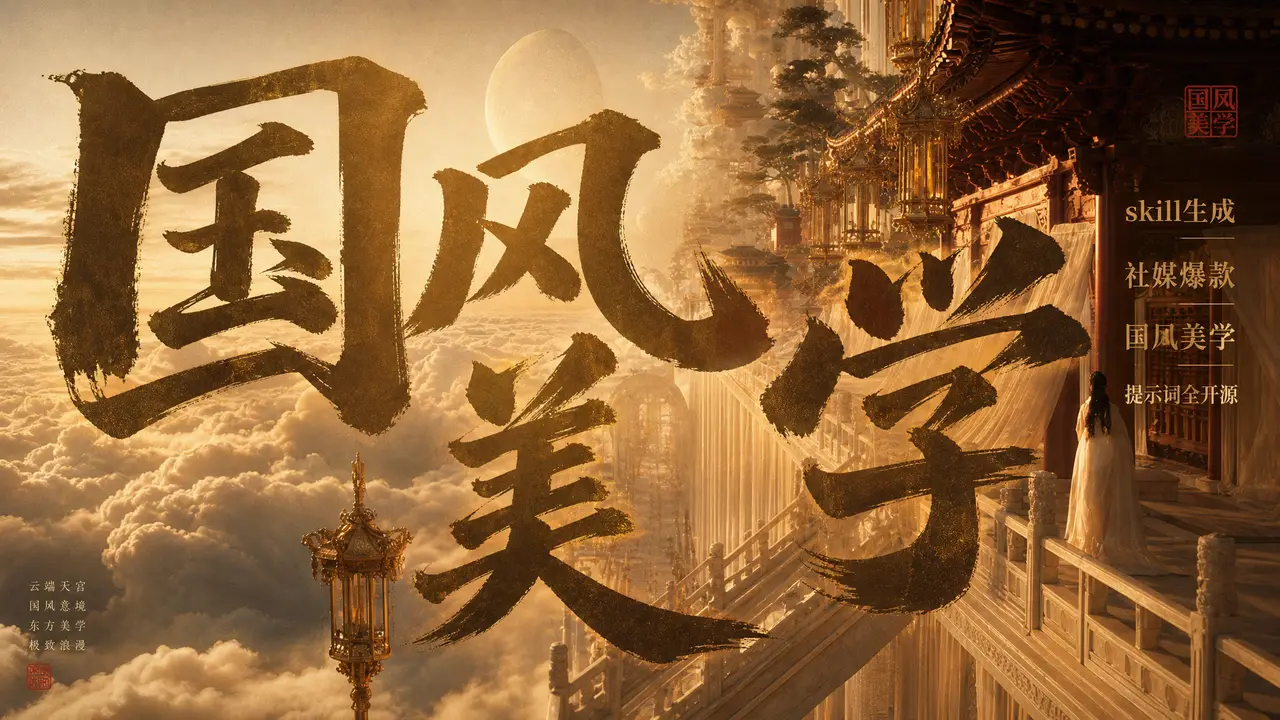 国风美学中式超现实主义天宫云阙｜图片节点 4