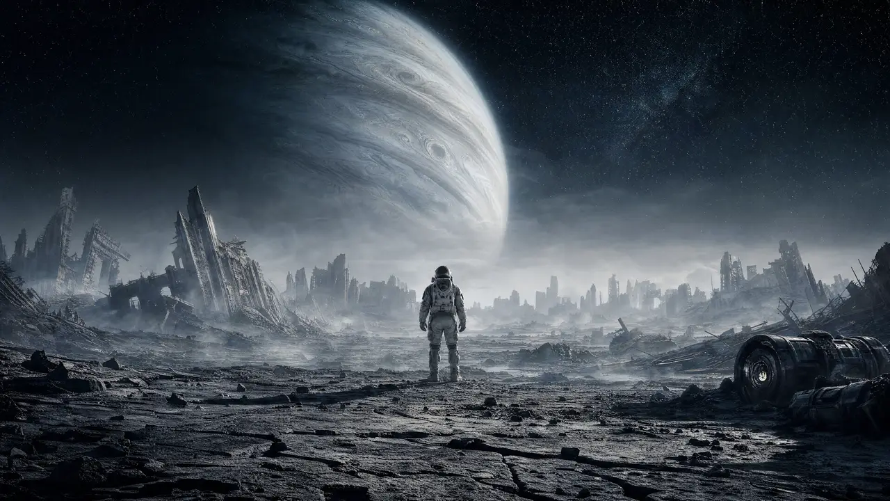 《落兰》星际穿越风格电影宣传片|A3_星球废墟场景锚点