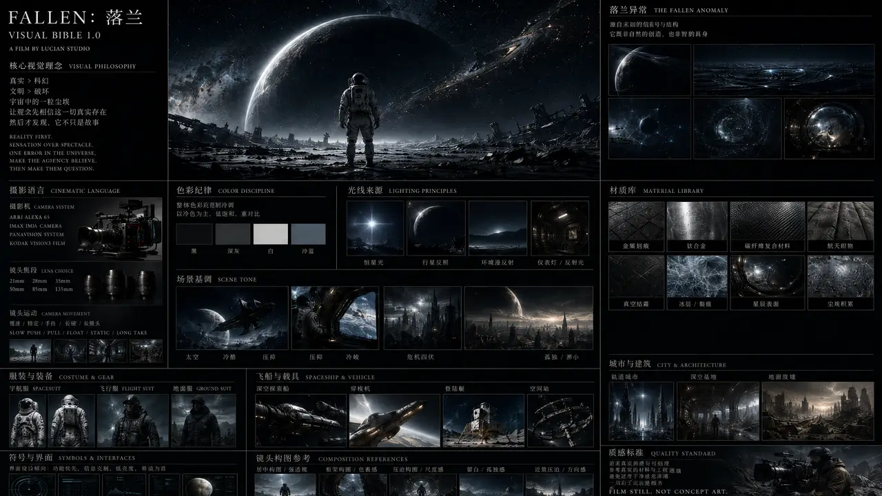 《落兰》星际穿越风格电影宣传片|FALLEN 落兰 Visual Bible 高清版