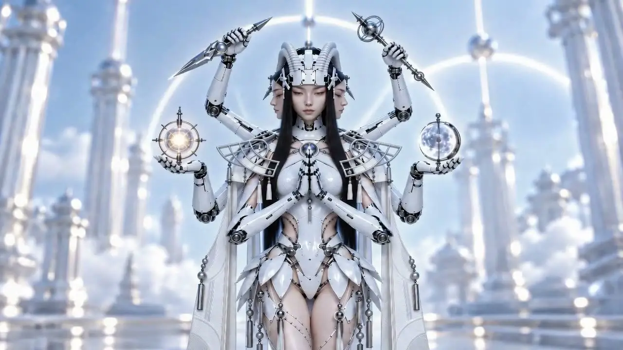 重述八部 - Asura｜ASURA机械姬·抬头凝视特写推进10秒（含音效设计）