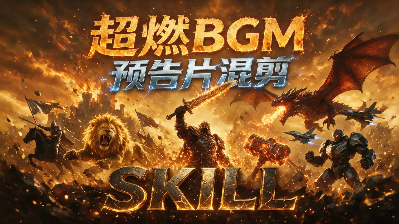 超燃 BGM 预告片混剪 Skill
