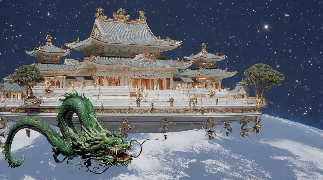 中式深空禅意美学AI短片《太虚游记》（Travels to Taixu）｜图片节点 18