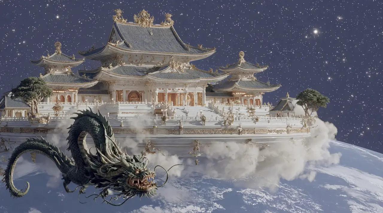 中式深空禅意美学AI短片《太虚游记》（Travels to Taixu）｜图片节点 21