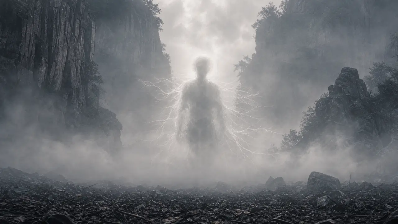 异秩•第一集 「雾子虫·滇南盲谷」|雾中人形·根丝版·边缘如菌根延伸感知