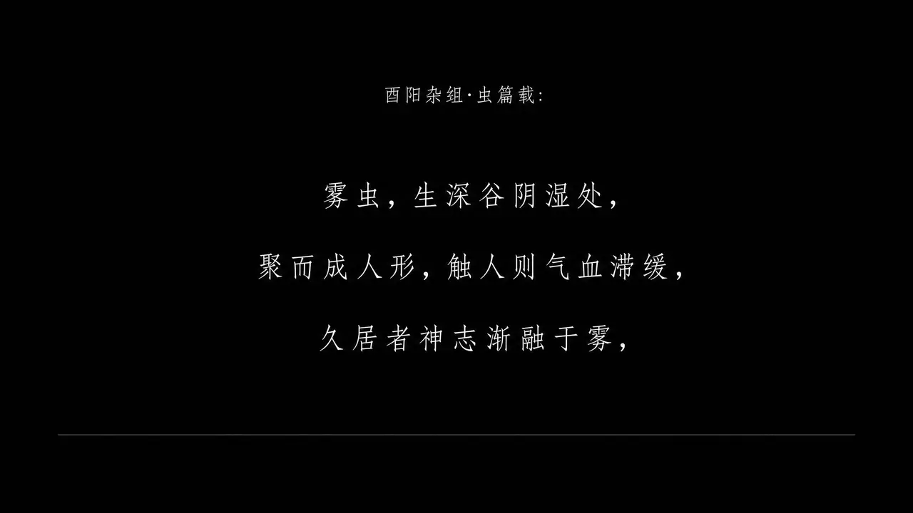 异秩•第一集 「雾子虫·滇南盲谷」|片头字卡·样式参考图