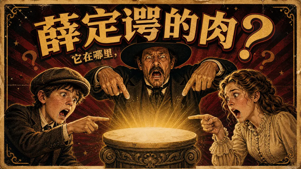 薛定谔的肉|封面方案C·三人指向神秘台座
