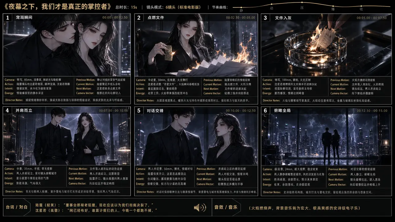 忠诚博弈｜精品漫剧故事板模板｜全能动态分镜故事板（推荐）