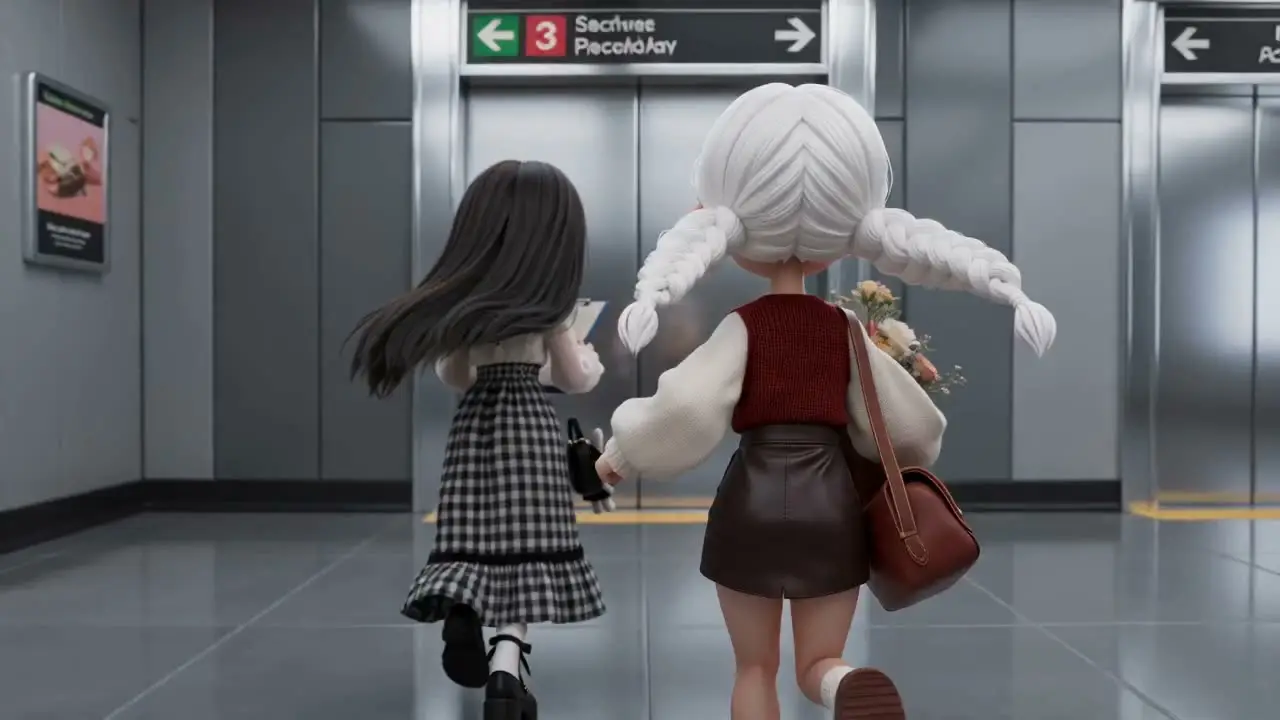 3D潮玩女孩城市冒险短片｜视频节点 10