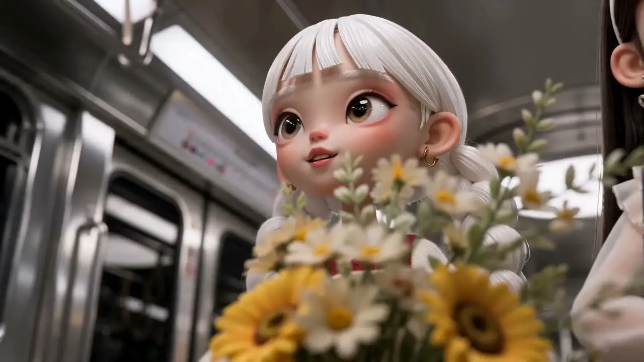 3D潮玩女孩城市冒险短片｜视频节点 11
