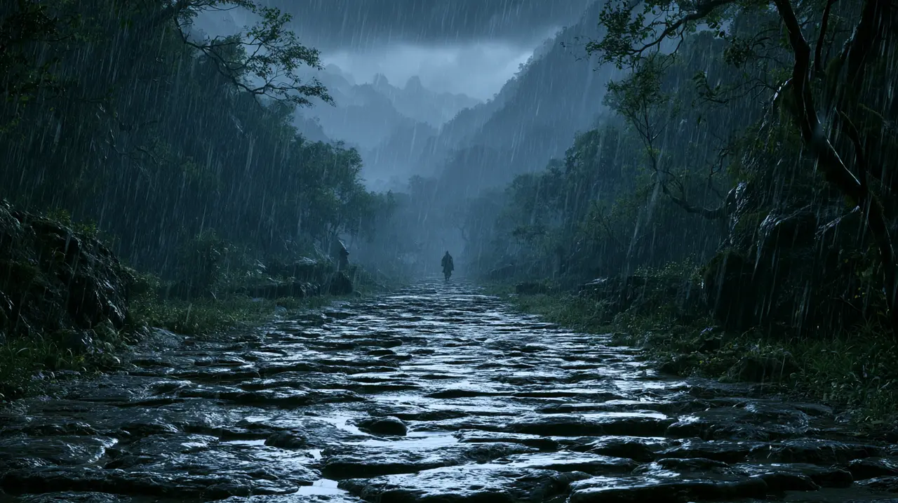 黑神话钟馗还没上线我先上一个)|风格探索03-雨幕人影