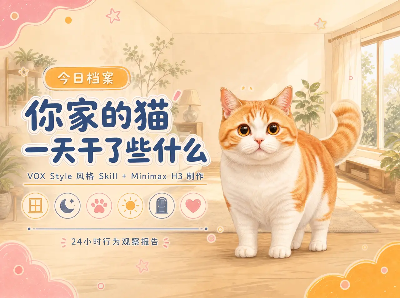 Skill 展示-猫咪的一天干了些什么｜图片节点 1