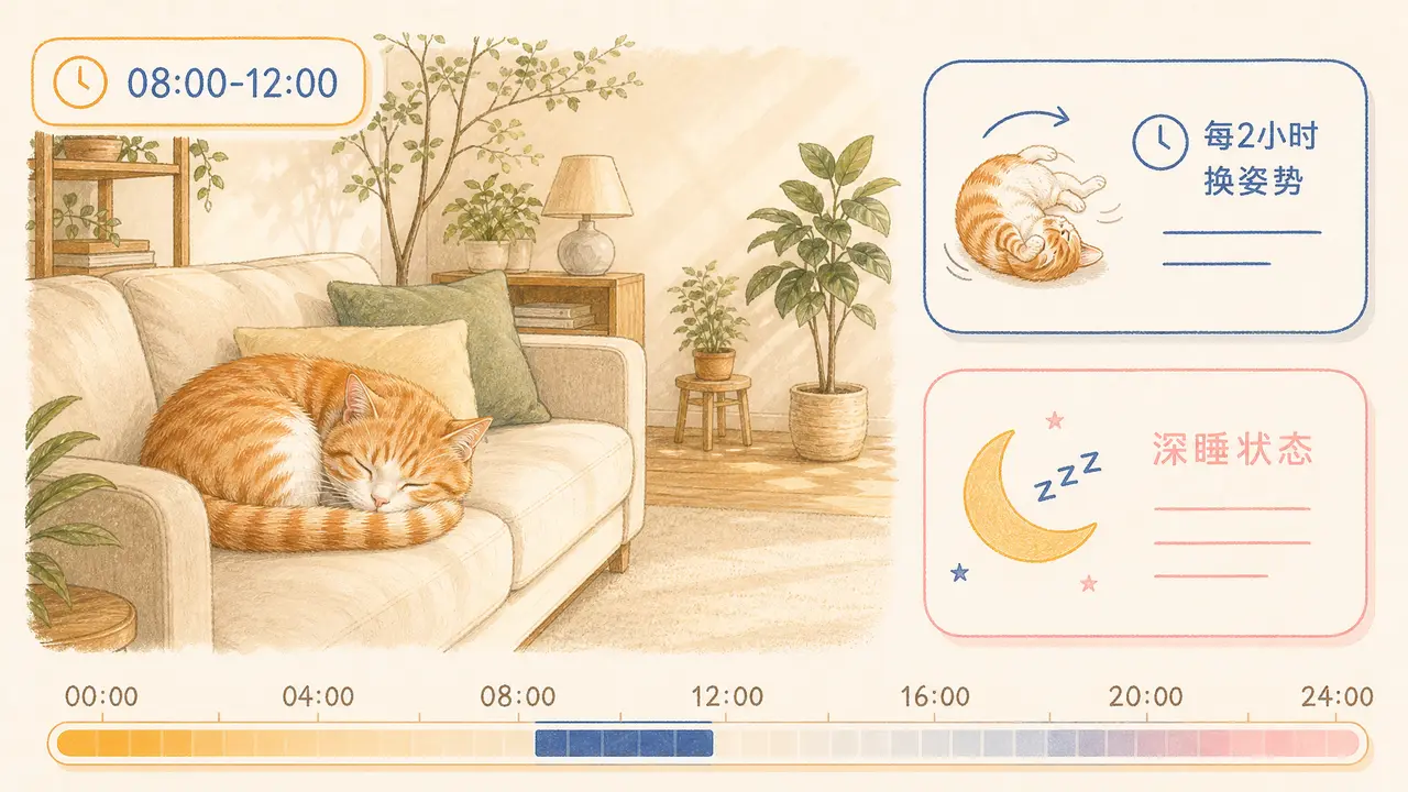 Skill 展示-猫咪的一天干了些什么|关键帧-scene03-睡觉第一轮