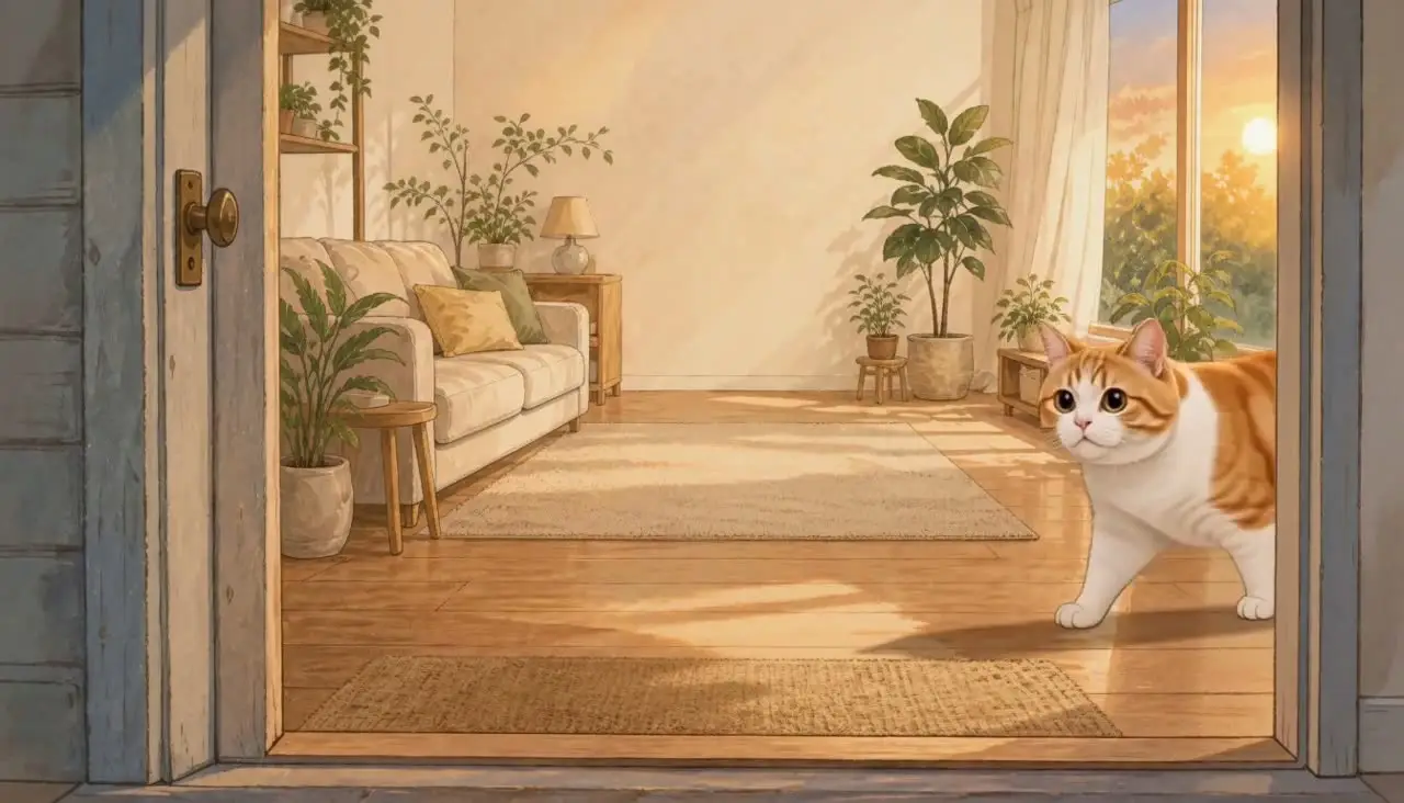 Skill 展示-猫咪的一天干了些什么｜分镜视频-scene07-等待主人