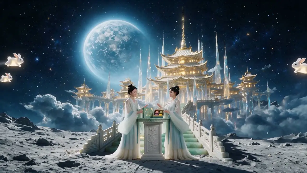 中秋礼盒产品解说｜片段1·天宫开场·含展示台·0-12s