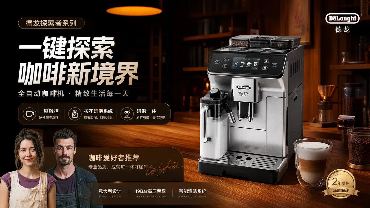 高端咖啡机品牌电商广告TVC
