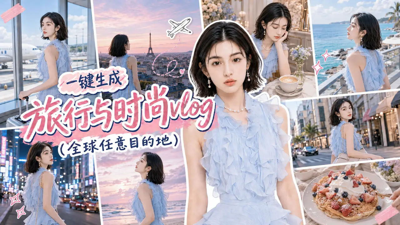 女装社媒种草❤服装品牌电商带货【真正一键成片教程与工具详细讲解】时尚旅行VLOG~服饰SKILL适合跨境男装包包内衣配饰儿童装穿搭换装极限运动服配件鞋子家具家居新潮流电子数码中老年智能穿戴产品TVC级TK抖音MV广告INS小红书杂志大片4K