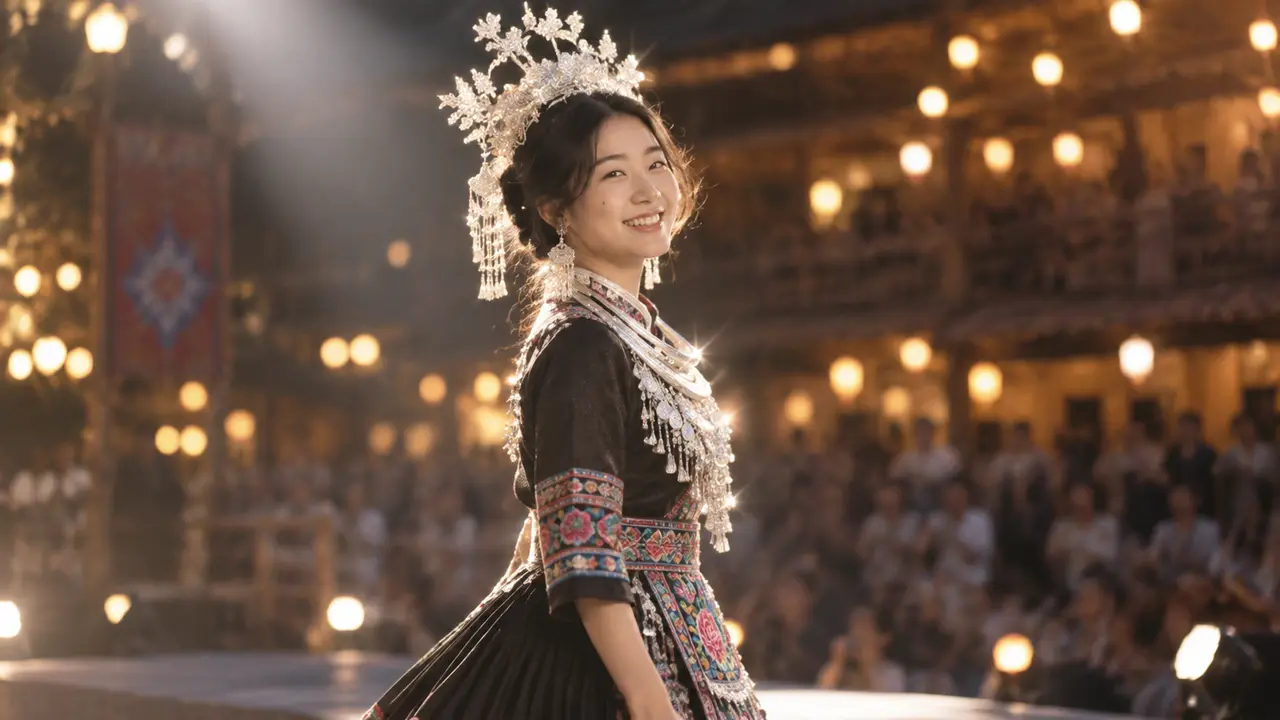 在凯里苗侗风情园寻找“白居易”|小满 Look B 苗族盛装锚点