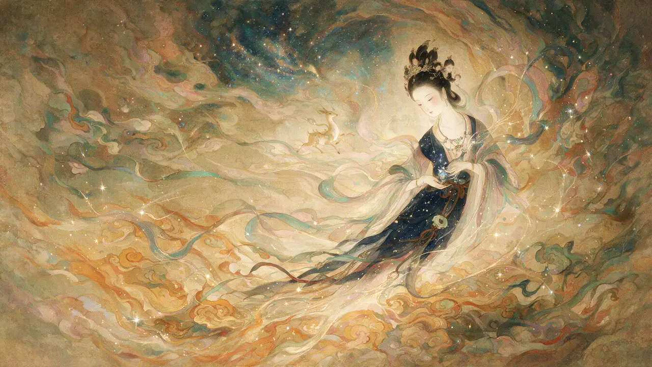 美神降临·工笔风格Skill｜寿星女神·星辉宝瓶-工笔重彩