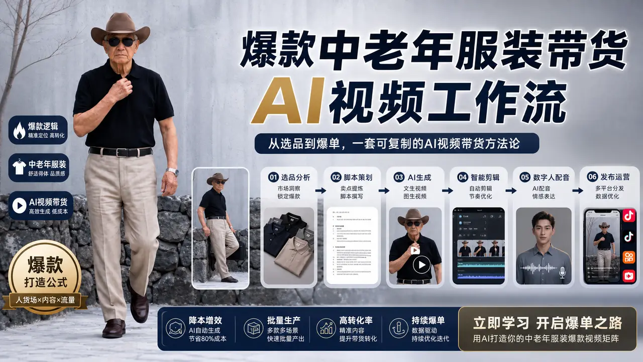 爆款中老年服装带货AI视频工作流｜图片节点 47