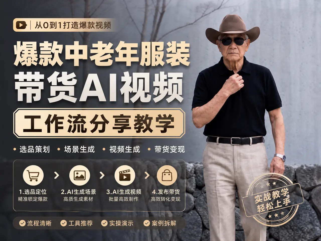 爆款中老年服装带货AI视频工作流｜图片节点 50