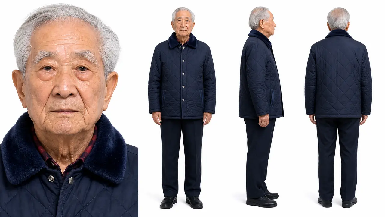 爆款中老年服装带货AI视频工作流|生成一张人物资产图