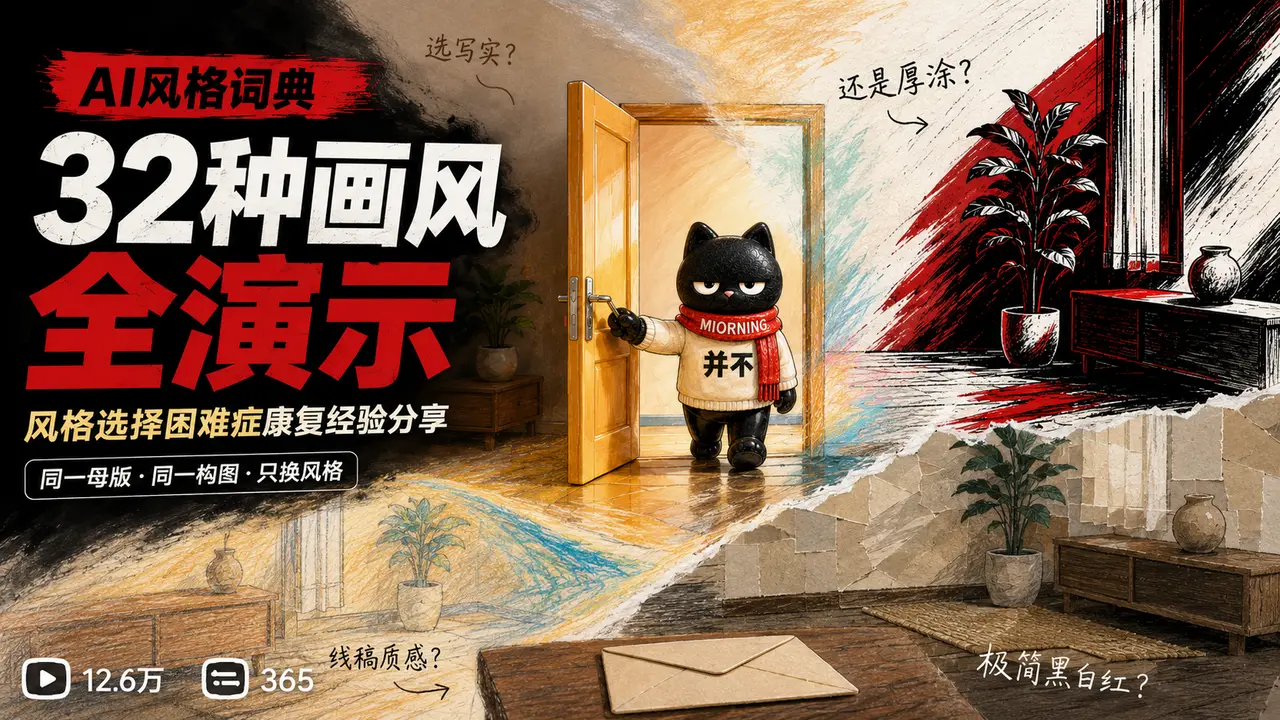 AI风格词典:32种风格全演示+风格选择困难症康复经验分享