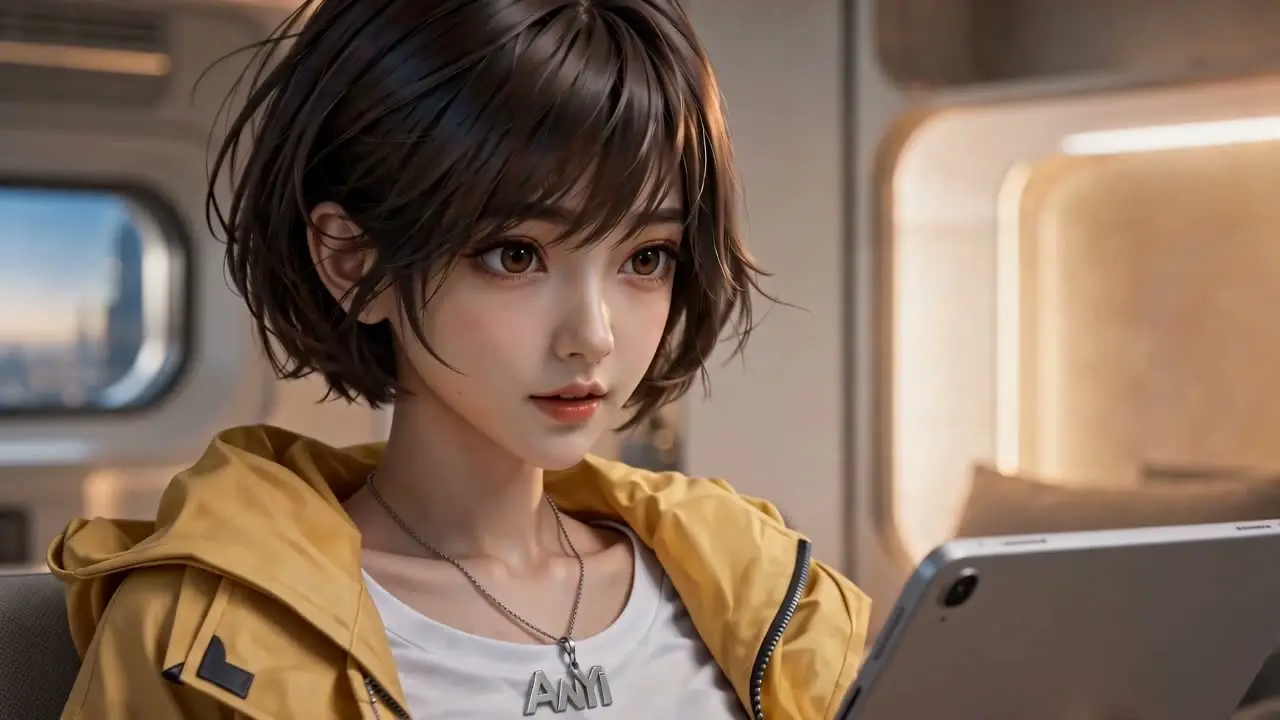 AI漫剧skill演示作品｜分段3-摸后颈注视VR头盔离开