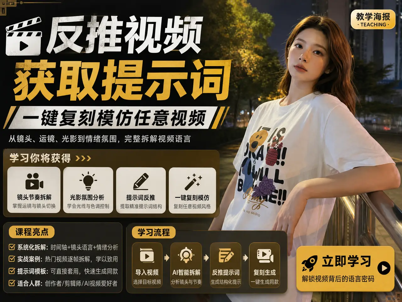反推视频提示词一键复刻模仿视频｜图片节点 15