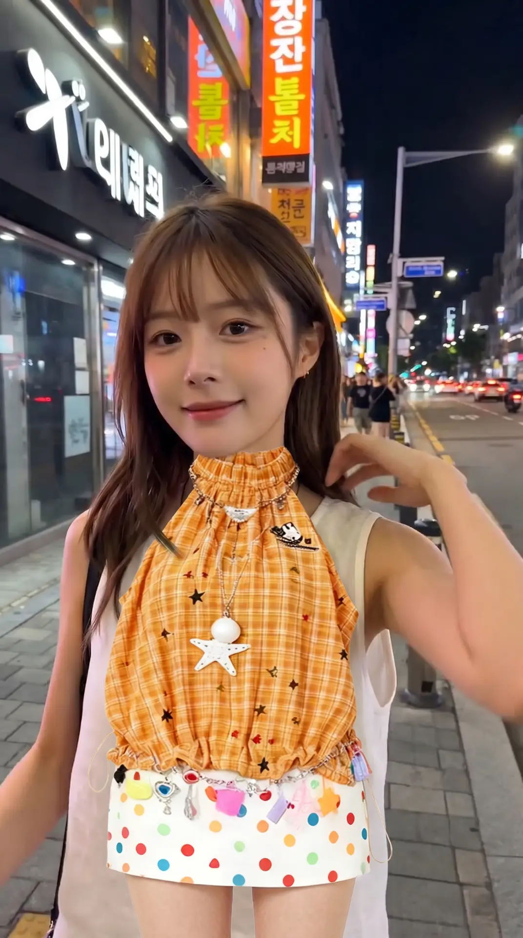 服装带货街拍穿搭AI视频教程|生成一张近景(清晰展示面部)