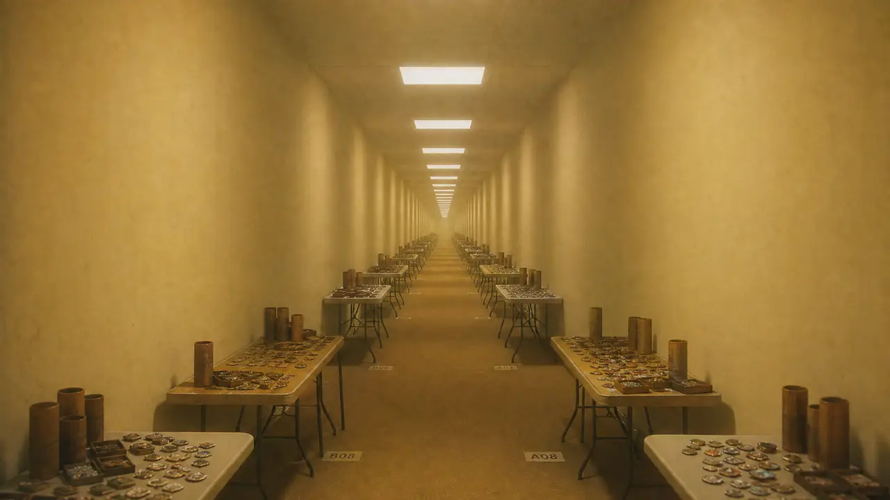 如何用AI Skill做视频-《我在后室很想你》|场景2 · 摊贩区走廊(纯空镜)