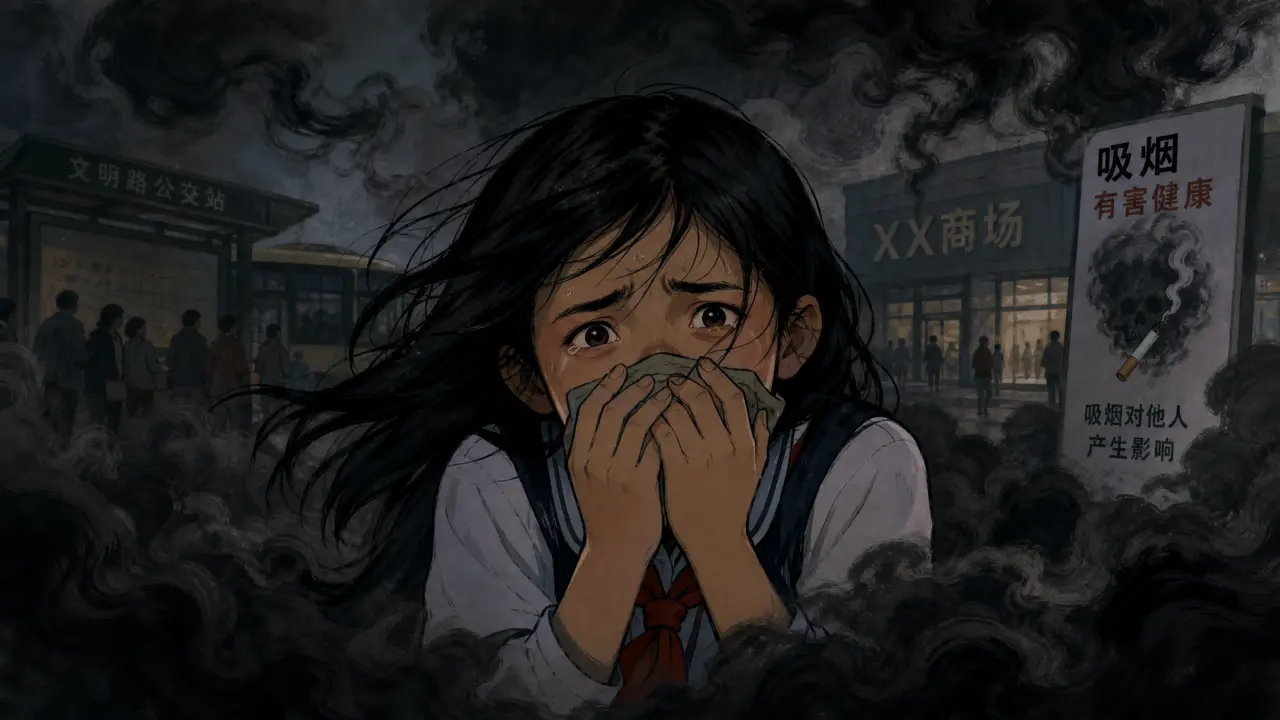 被黑烟困住的女孩｜图片节点 2