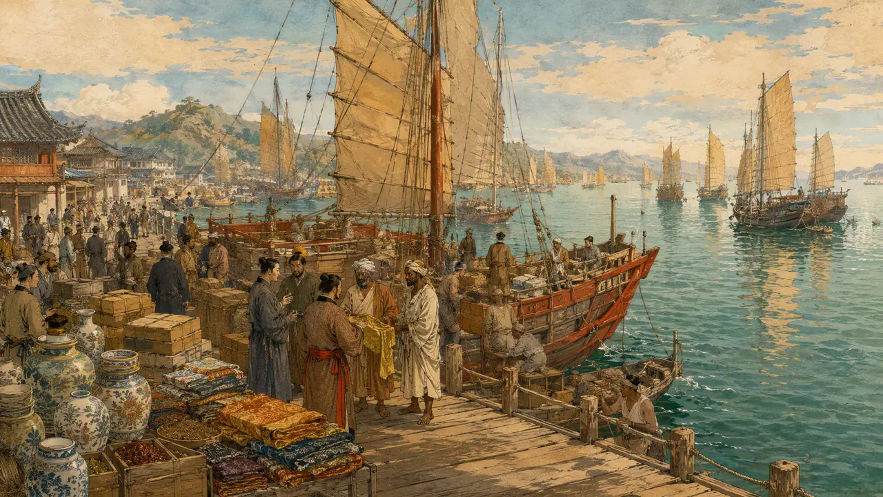 16幅画卷带你穿越600年前的盛世中国|场景14|泉州月港海贸|首帧