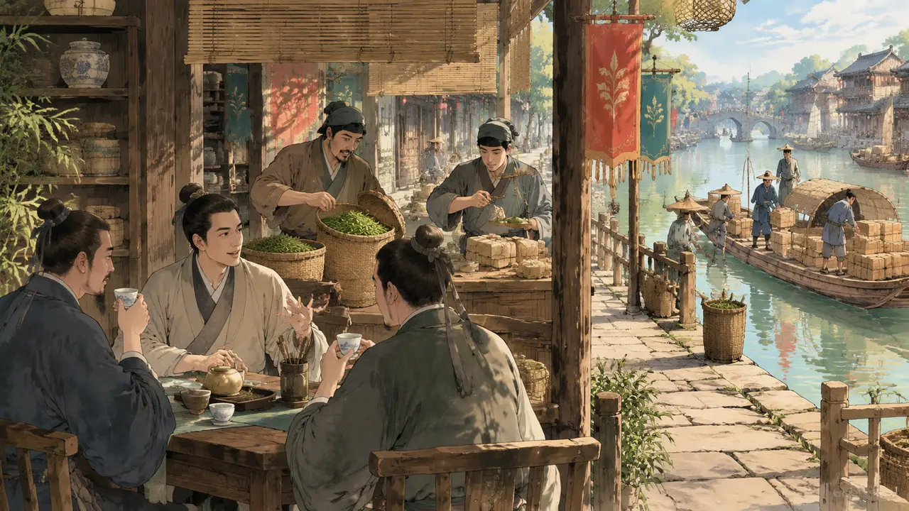 16幅画卷带你穿越600年前的盛世中国|场景08|杭州茶市|首帧