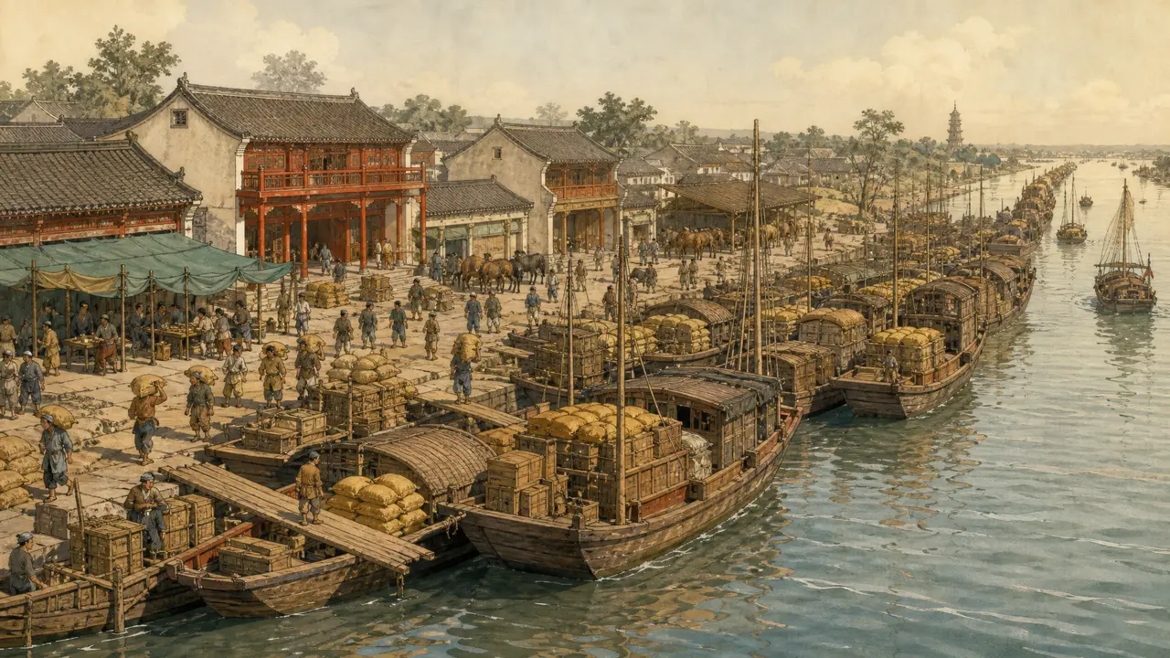 16幅画卷带你穿越600年前的盛世中国|场景04|大运河漕运码头|首帧