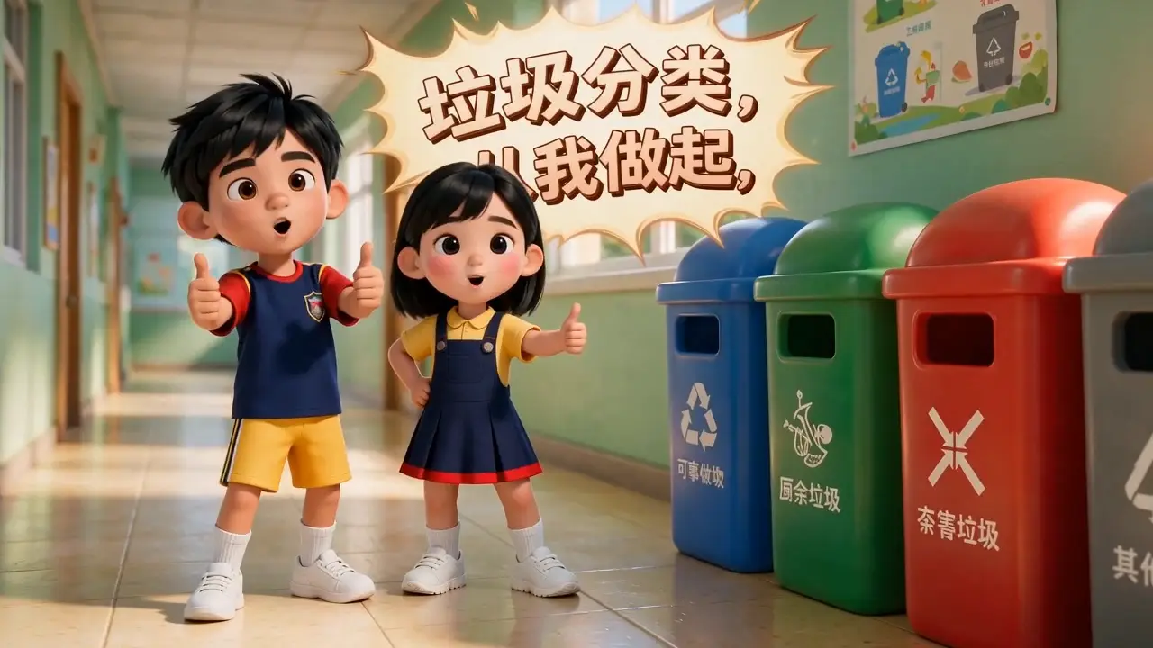 LibTV-Agent自动化创作丨垃圾分类小学生课堂