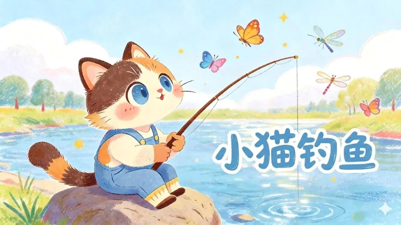 小猫钓鱼
