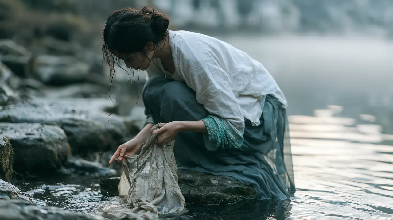 暮春雨后,她们在江南小院煮了一壶茶|S05-first 溪边浣纱·晨雾水岸