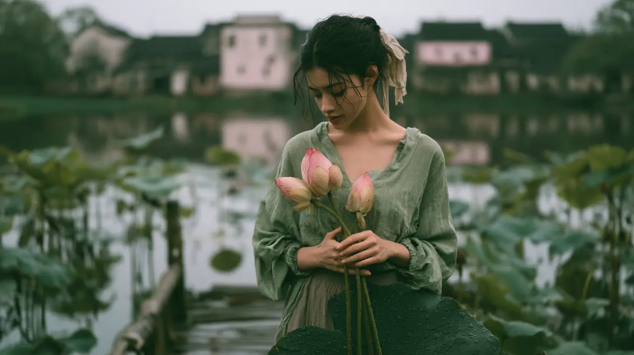 暮春雨后,她们在江南小院煮了一壶茶|S10-first 莲塘边·折莲归来
