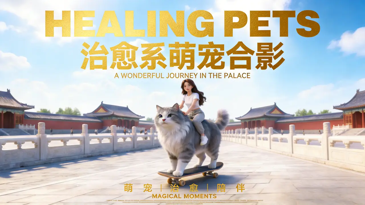 治愈系萌宠合影视频制作