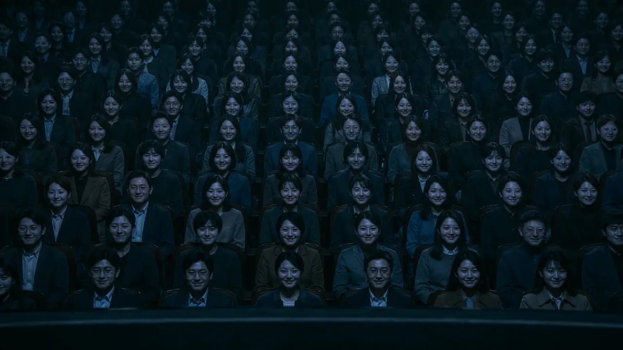 《笑失的她》|整齐笑容观众席-构图锚点
