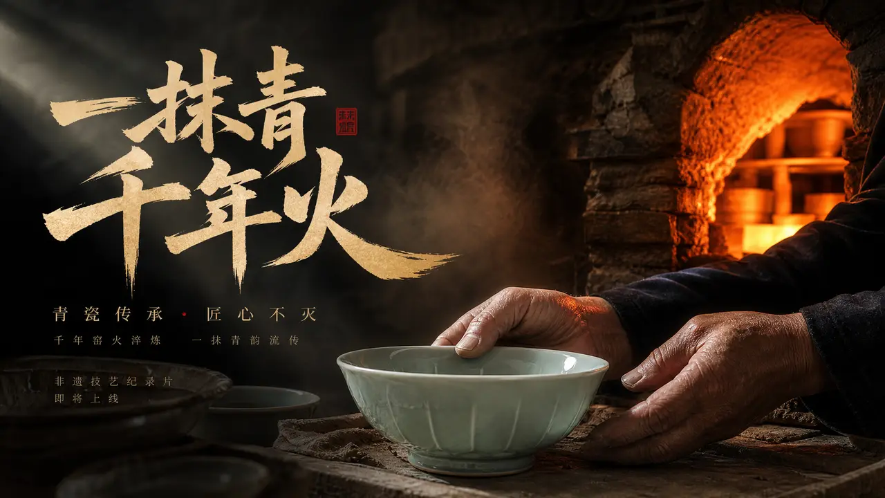 《一抹青千年火》龙泉青瓷AIGC全流程微纪录片