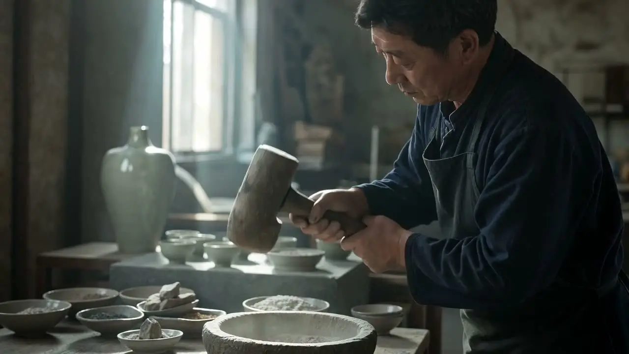 《一抹青千年火》龙泉青瓷AIGC全流程微纪录片｜LQ_06_CRUSH_MV_v01